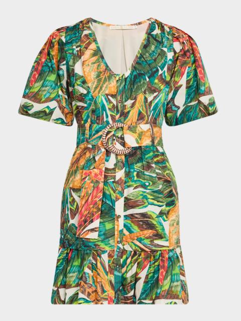 MARIE OLIVER Gwyneth Button-Front Mini Dress