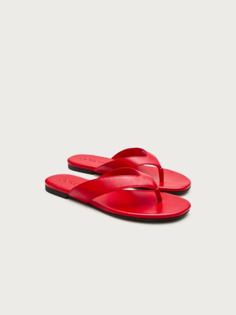 J.CREW Audrey slim thong sandals in leather