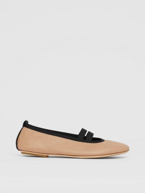 Burberry Logo Detail Lambskin Ballerinas
