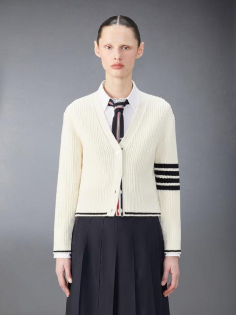Thom Browne stripe-detailing cable-knit cardigan