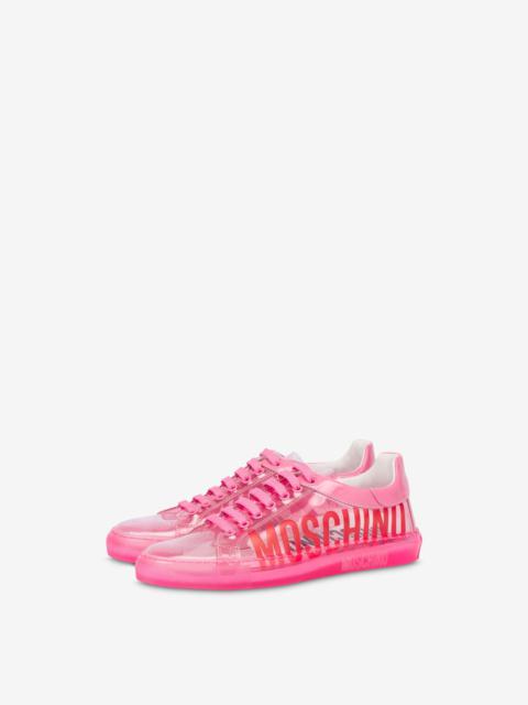 Moschino TRANSPARENT PVC SNEAKERS WITH LOGO