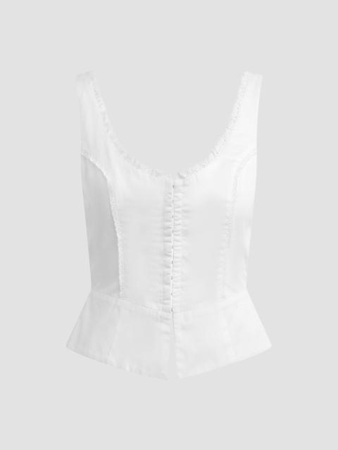 Joe's Jeans Women's x WeWoreWhat Femme Eyelet Cotton Corset Top - White