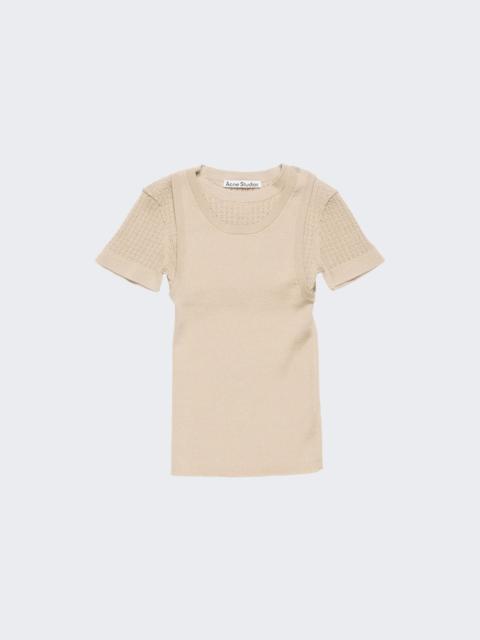 Acne Studios Layered Knit Top Aek Beige