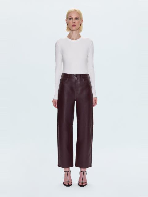 PISTOLA JETT HIGH RISE BOWED STRAIGHT PANT - CABERNET