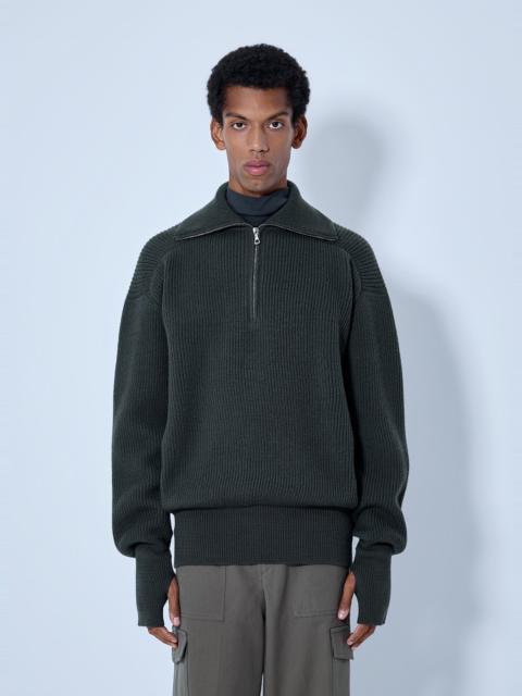 RIER Ribbed High Neck Sweatshirt