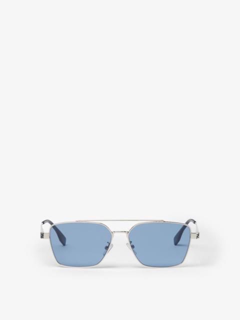 FENDI Fendi Sky Palladium-colored metal sunglasses