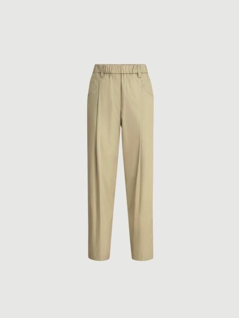 Brunello Cucinelli Lightweight poplin five-pocket track trousers with monili