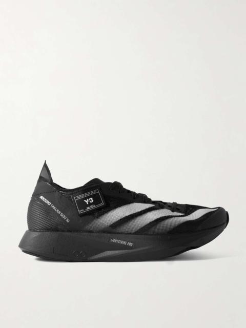 + Y-3 Takumi Sen 10 rubber-trimmed mesh sneakers