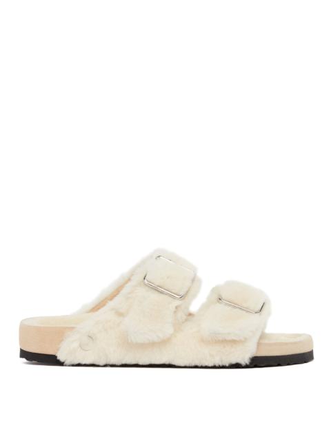 BIRKENSTOCK White 1774 Arizona Shearling Slippers
