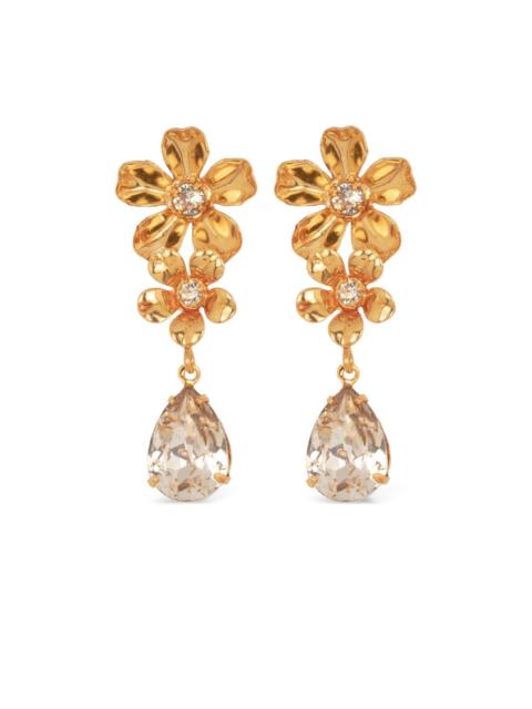 18kt gold plated Milena crystal drop earrings