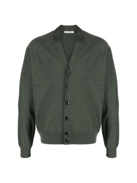 Relaxed Twisted Wool Blend Cardigan
