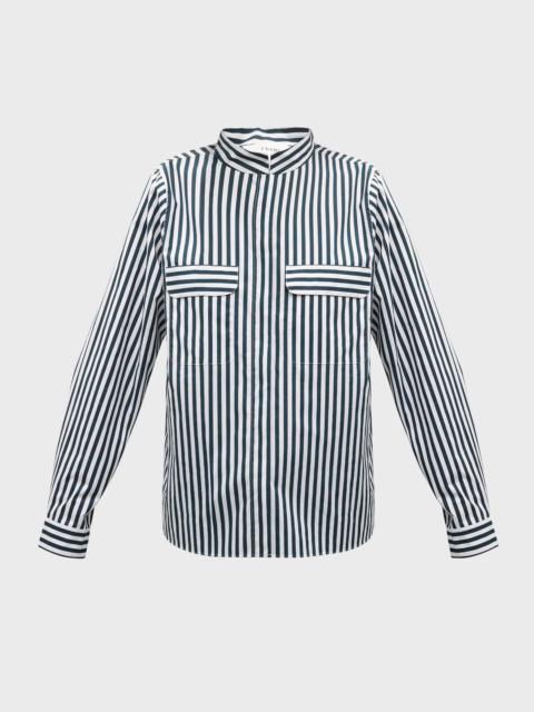 FRAME Stripe Double-Pocket Shirt