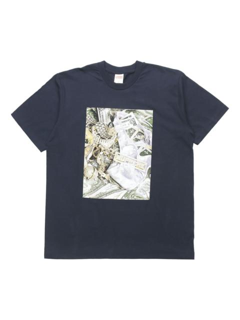 Supreme Supreme Money Printing Short Sleeve Unisex Navy Blue SUP-SS20-297