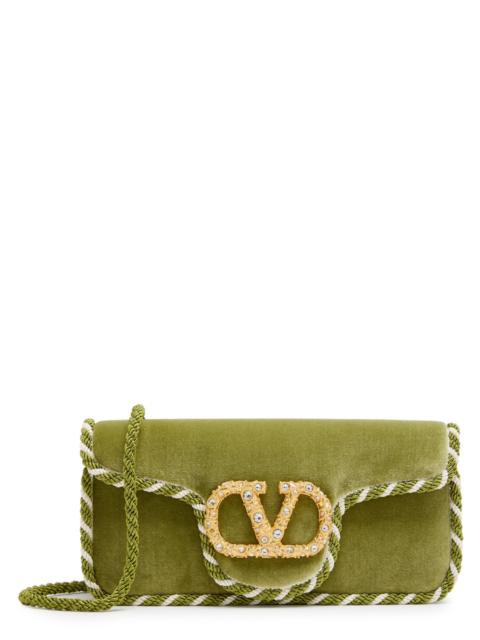 Valentino Garavani Locó Embellished Velvet Clutch