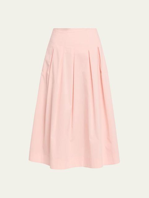 SIMKHAI Elora Poplin Midi Skirt