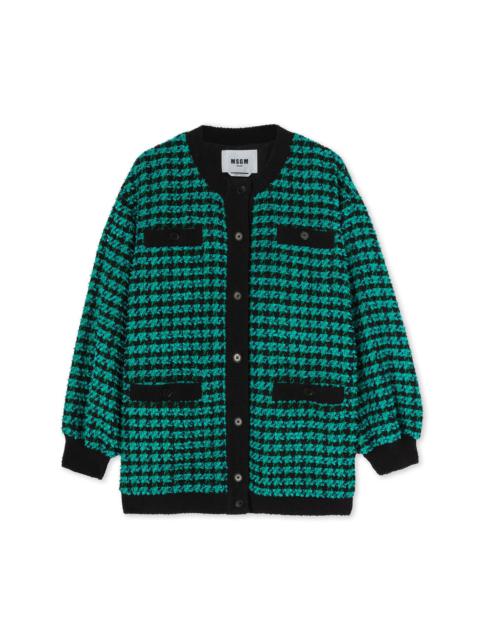 MSGM Blended wool "Houndstooth Check" jacket