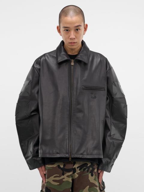 VETEMENTS Black Biker Cross Leather Jacket