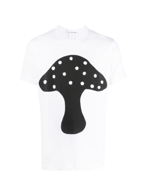 mushroom-print cotton T-shirt