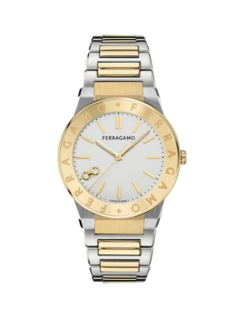 FERRAGAMO Men's Two-Tone Stainless Steel Logo Bracelet Watch/41MM - Two Tone