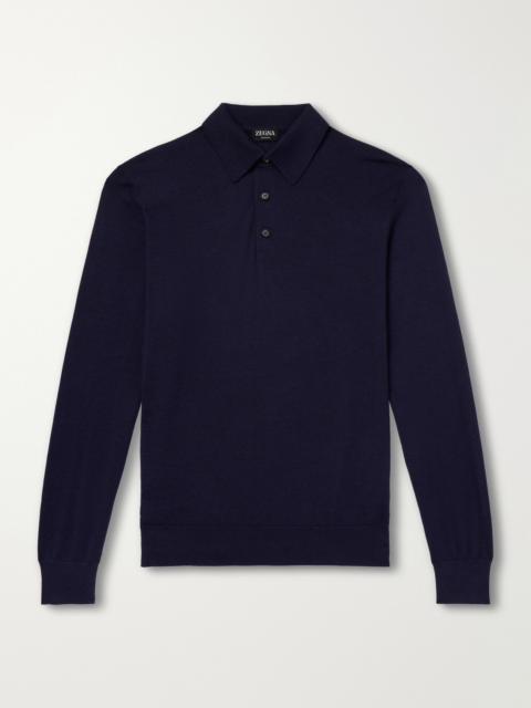 ZEGNA Cashmere and Silk-Blend Polo Shirt