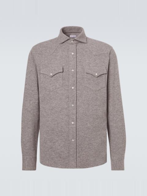 Brunello Cucinelli Cashmere and cotton-blend shirt