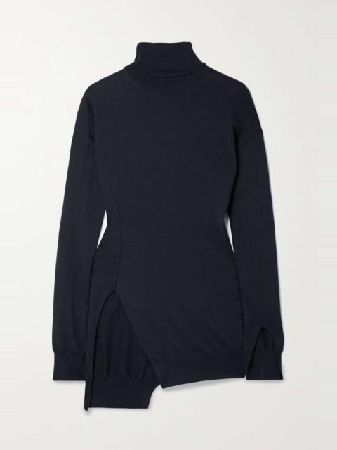 Nomi cutaway cashmere turtleneck sweater