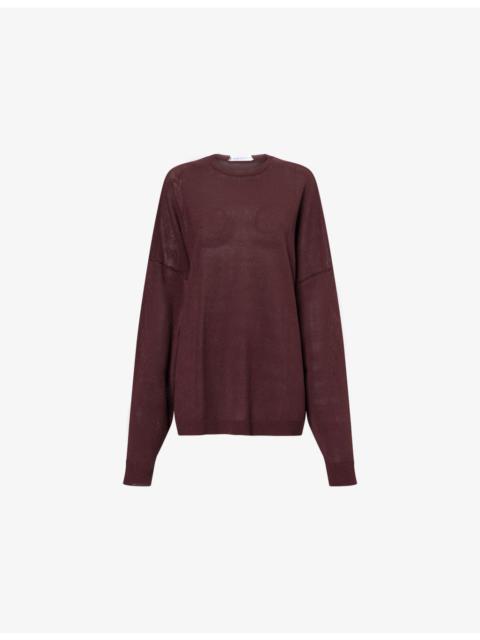 Basel Crew Neck Fine-Knit Cotton-Blend Jumper