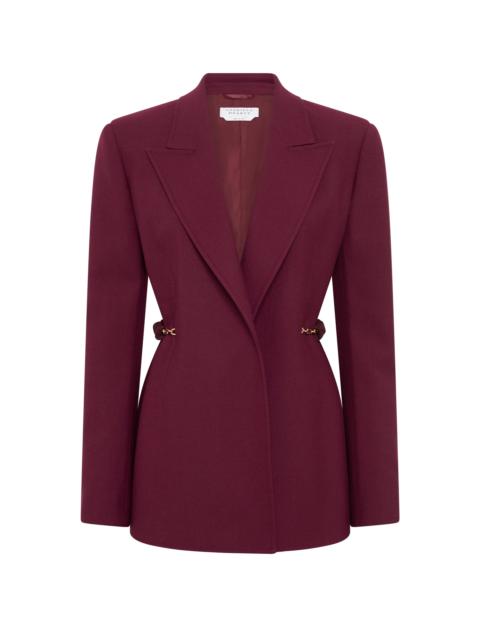 GABRIELA HEARST Epona Chain Blazer in Bordeaux Recycled Virgin Wool