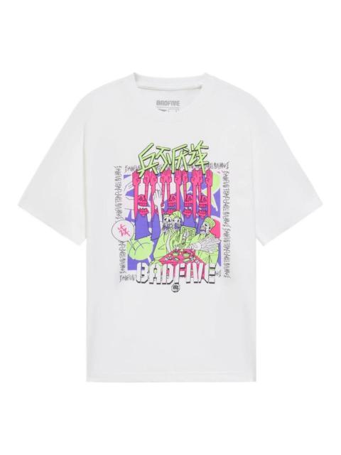 Li-Ning BadFive Trap Graphic Loose Fit T-shirt 'White' AHSS381-1