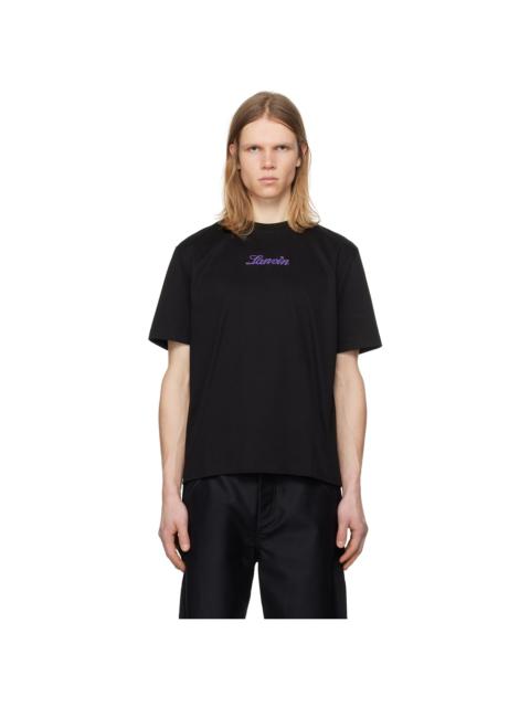 Lanvin Black Bouclette Script Logo T-Shirt