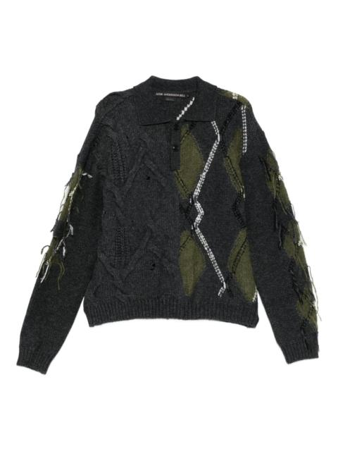 Andersson Bell cable-knit polo shirt