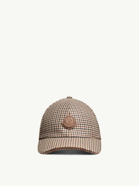Moncler Check Wool Baseball Cap