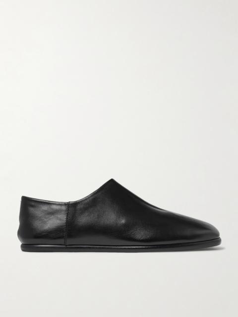 Maison Margiela Tabi Split-Toe Leather Collapsible-Heel Loafers