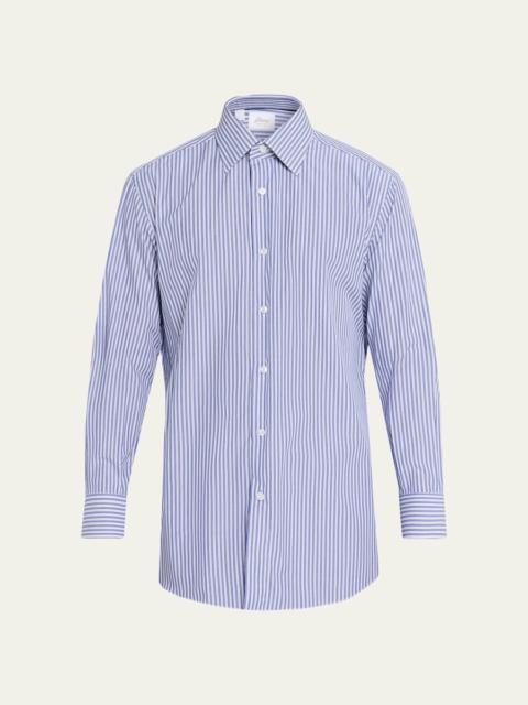 Brioni Men's Pinstripe Cotton Sport Shirt