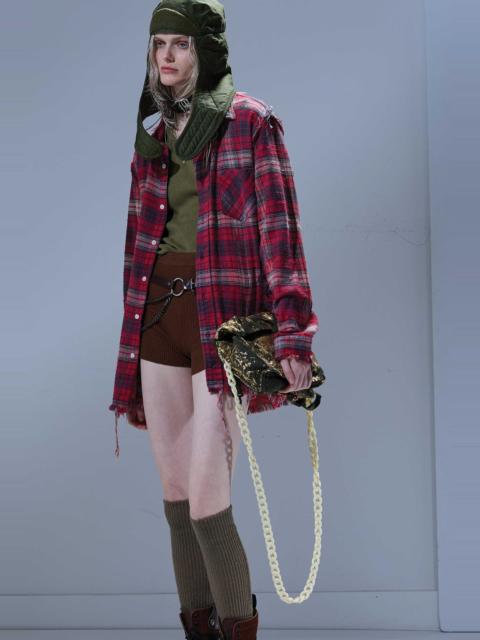 R13 SHREDDED SEAM SHIRT