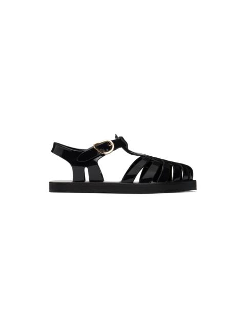 ANCIENT GREEK SANDALS Black Homeria Jelly Sandals