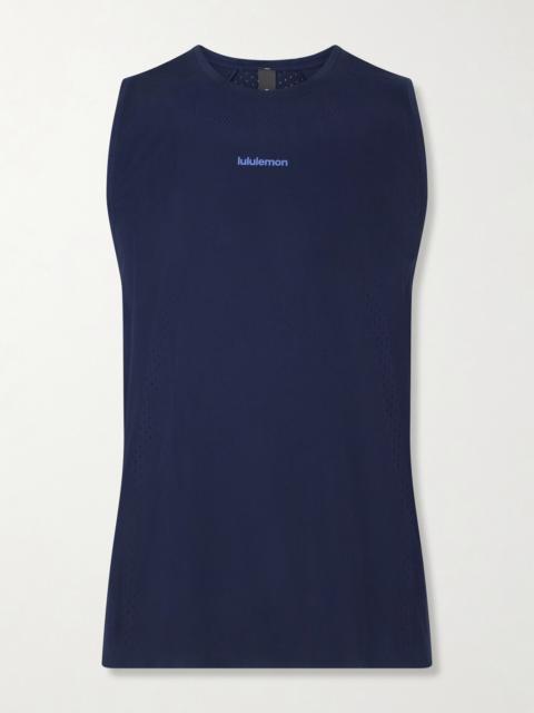lululemon Logo-Print Mesh Running Top