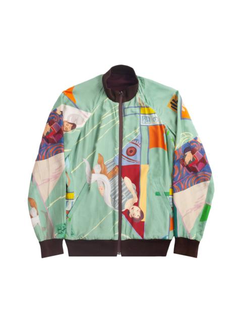 Yohji Yamamoto Vintage Yohji Yamamoto Vintage Silk Reversible Bomber 'Multicolor'