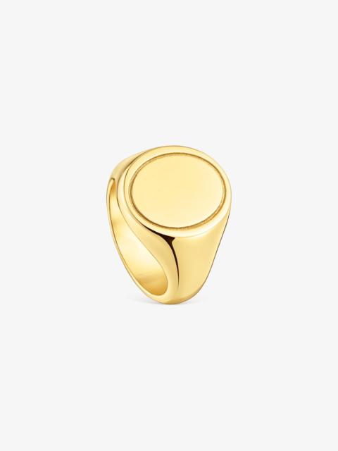 TOUS 16 mm 18K gold vermeil Signet ring TOUS Basics