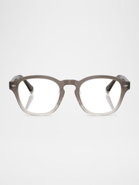 Brunello Cucinelli Men's BC4006 Square Blue-Block Optical Frames