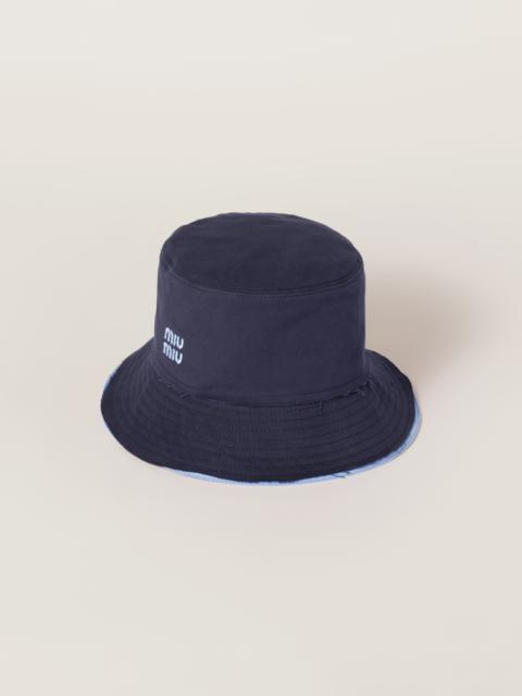 Miu Miu Drill and poplin bucket hat