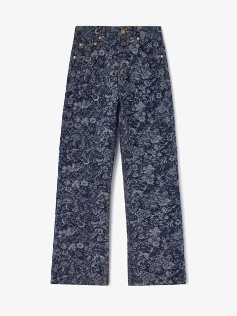GANNI BETZY CROPPED JEANS IN TAPESTRY DENIM