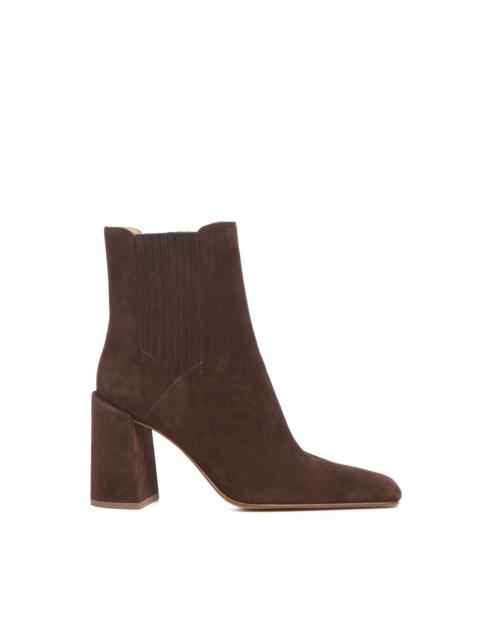 GABRIELA HEARST Luke High Heel Ankle Boot in Dark Chocolate Suede