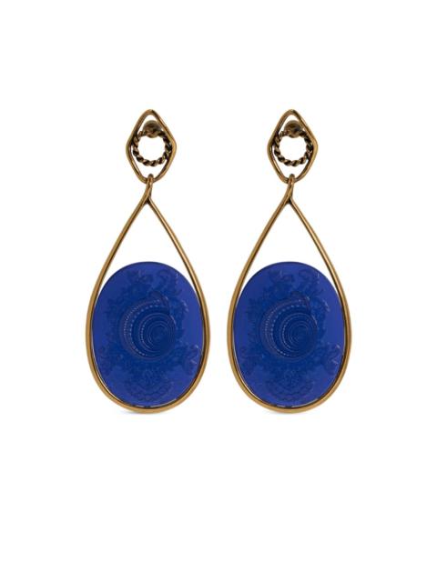 Etro cameo-shell earrings