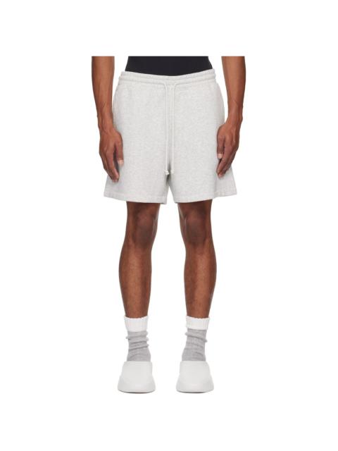 SKIMS Gray Cotton Fleece Relaxed Shorts