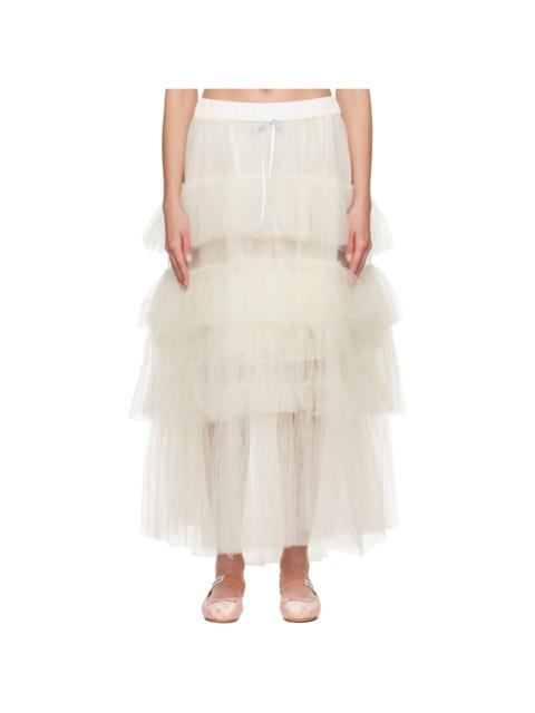 Simone Rocha SSENSE Exclusive Off-White Tutu Maxi Skirt