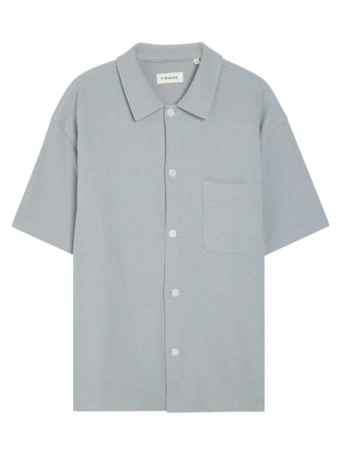 FRAME Frame Textured-knit Cotton-blend Shirt