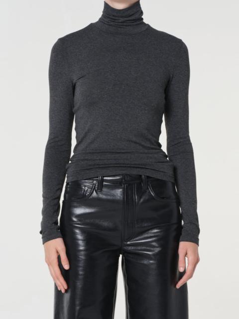 AGOLDE PASCALE TURTLENECK IN CHARCOAL HEATHER