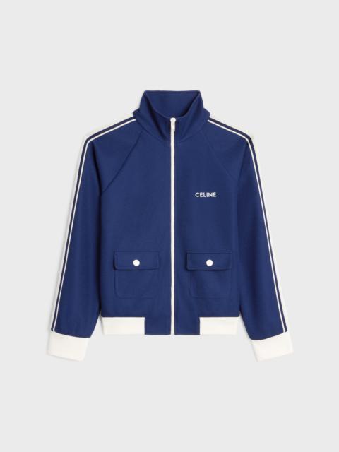 CELINE cropped tracksuit jacket in texturized jersey