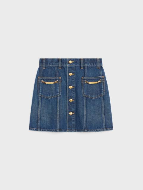 CELINE SKIRT IN DARK UNION WASH DENIM